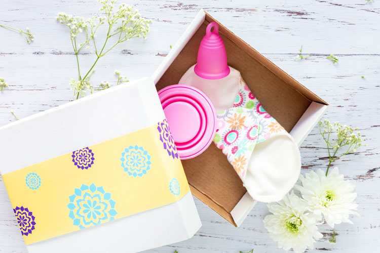 Pink Menstrual Cup in Box