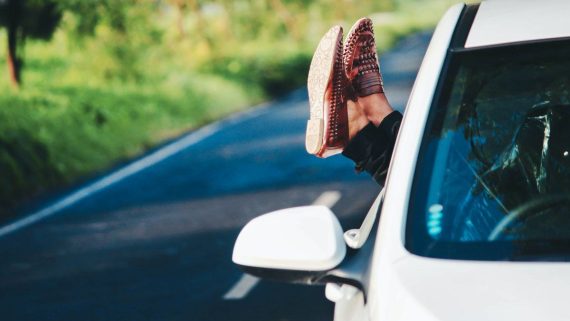 A Lady is Enjoying the Travelling