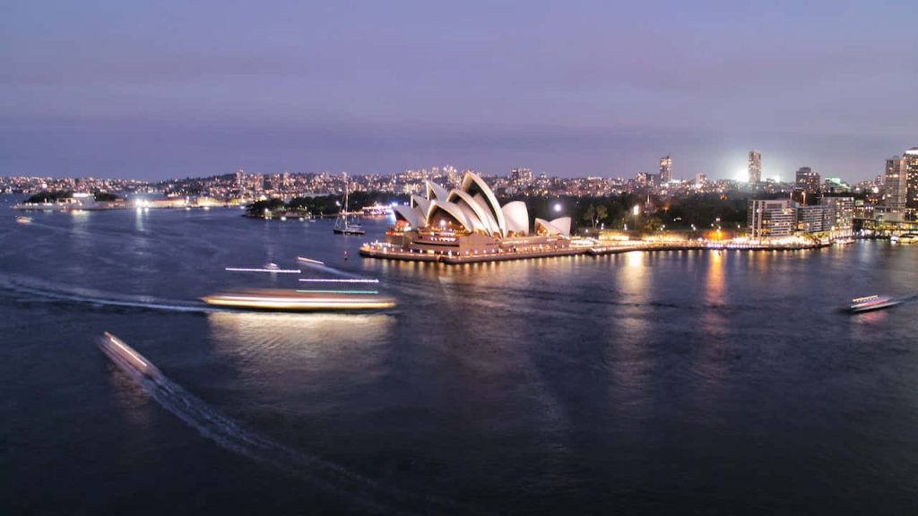 mesmerizing view with boats and buildings