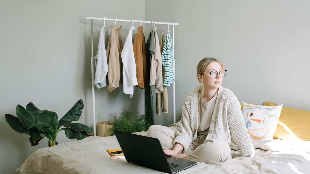 Woman working from home