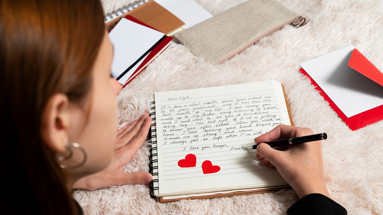 Writing love letters is a form of love languages