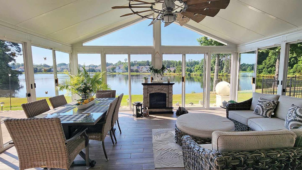 Beautiful interior of a patio sunroom