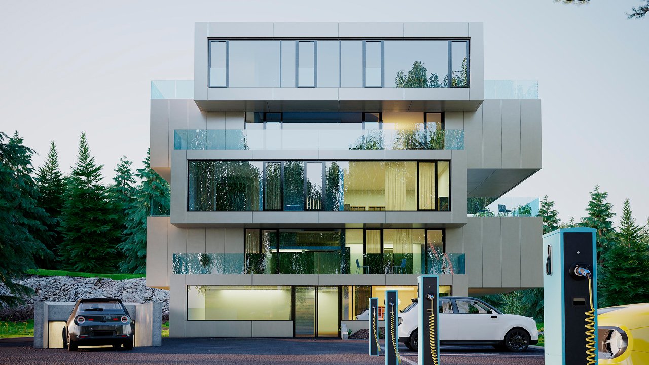 Front view of a luxury real estate