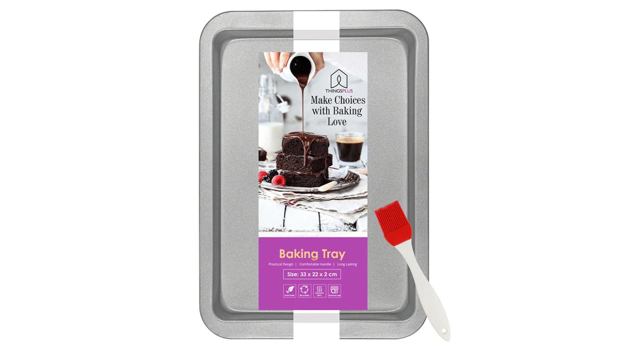 Thingsplus baking tray with a silicon brush