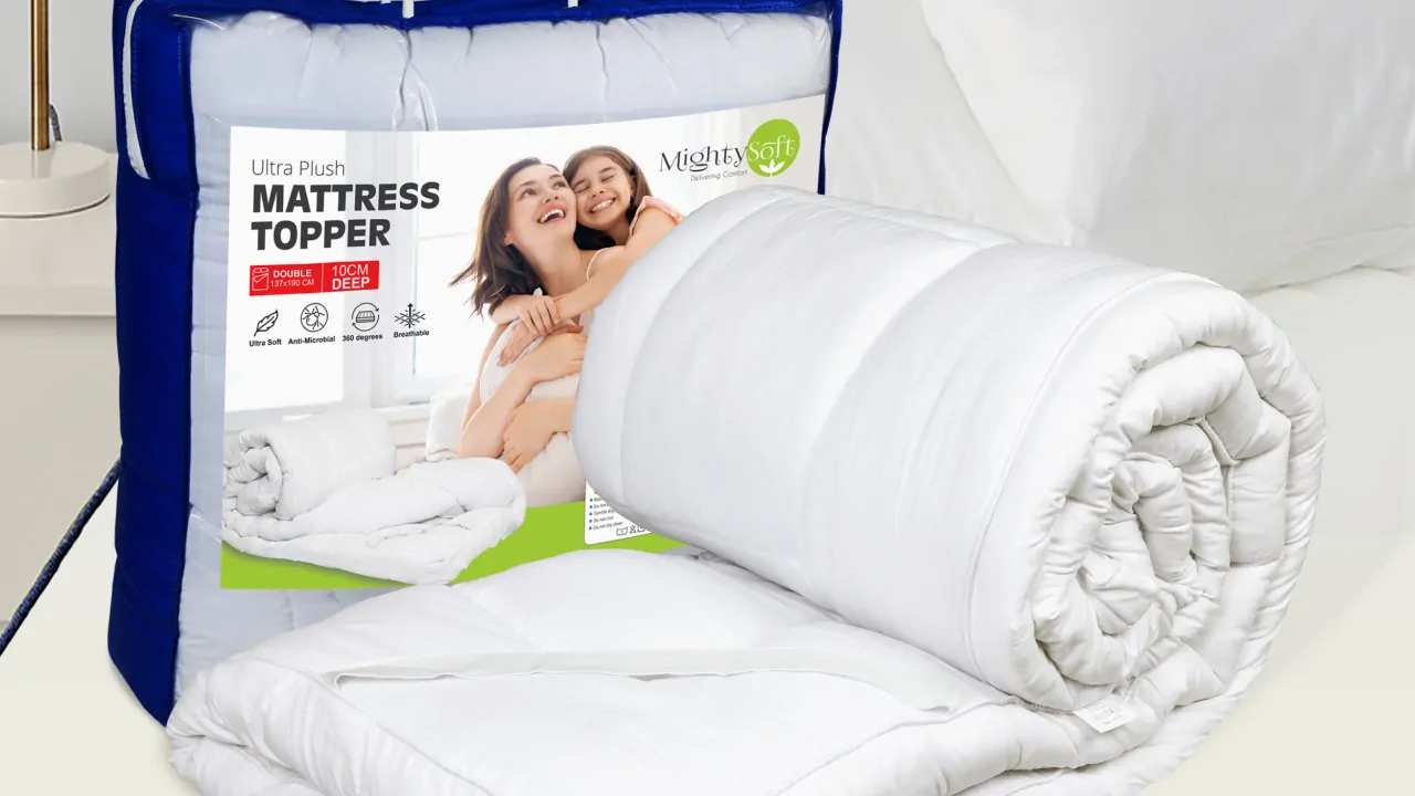 White firm mattress topper roll