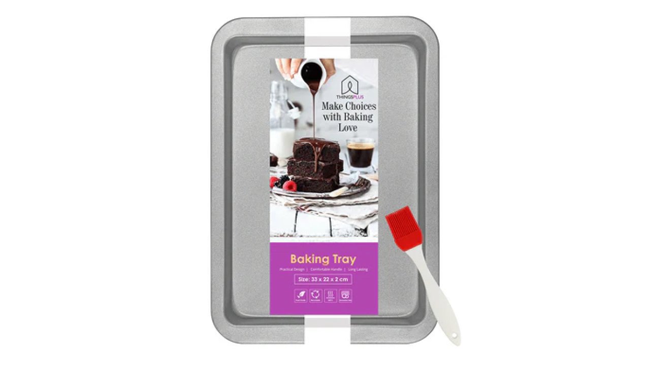 Thingsplus baking tray with a silicon brush