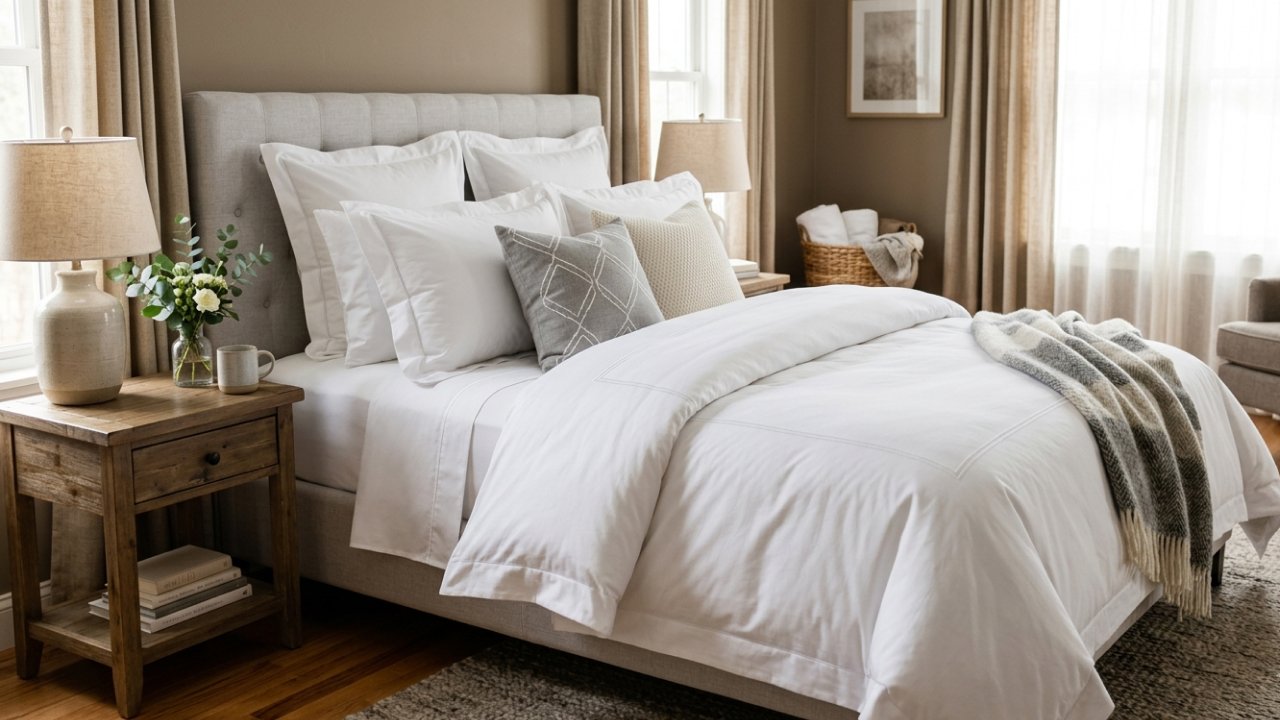 Luxurious hotel-style guest bed
